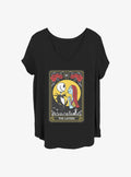 spooky holiday Jack Sally The Lovers Tarot Girls T-Shirt Plus Size