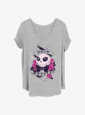 spooky holiday Anime Eyes Jack Girls T-Shirt Plus Size