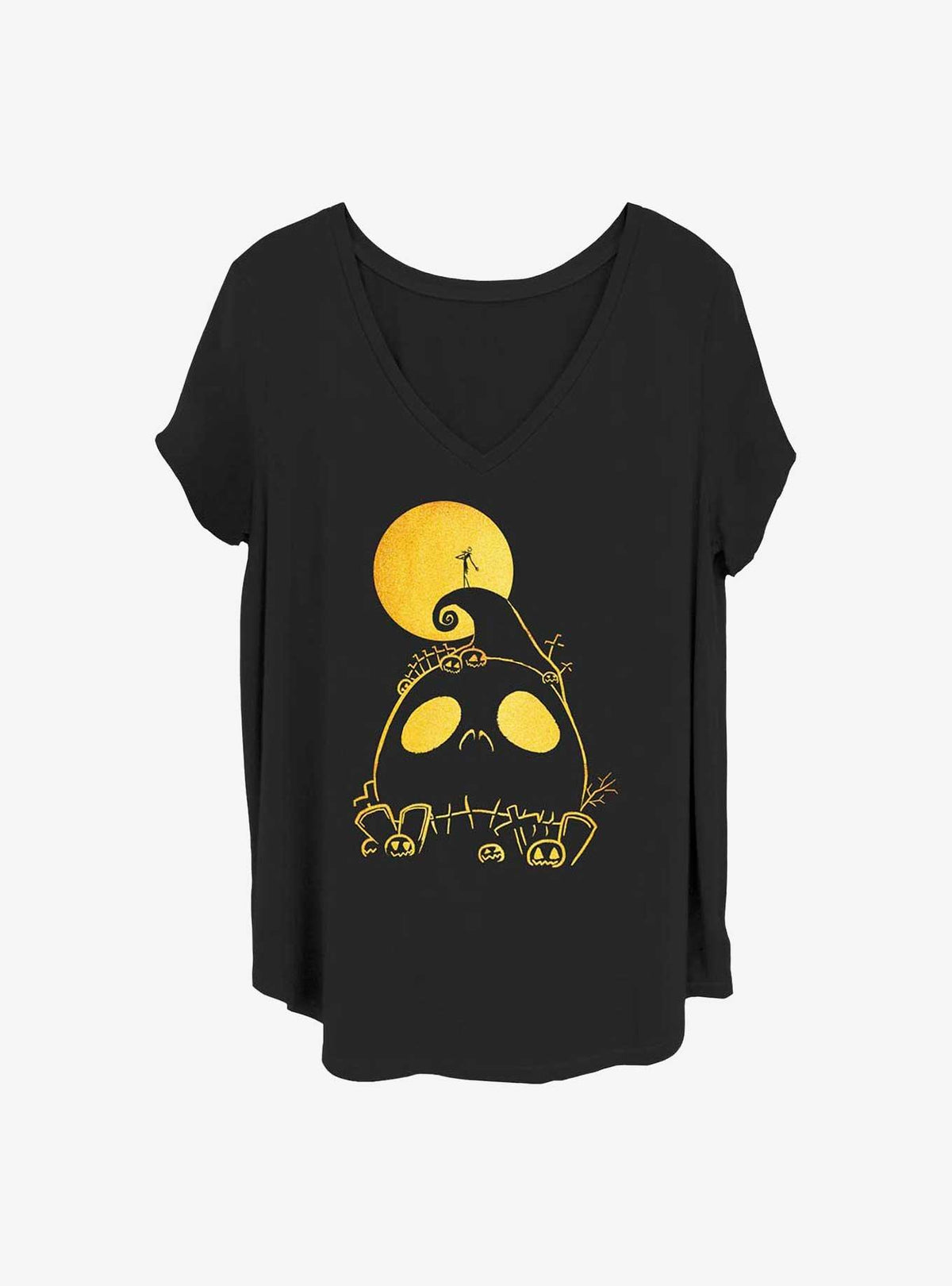 spooky holiday Cemetery Girls T-Shirt Plus Size