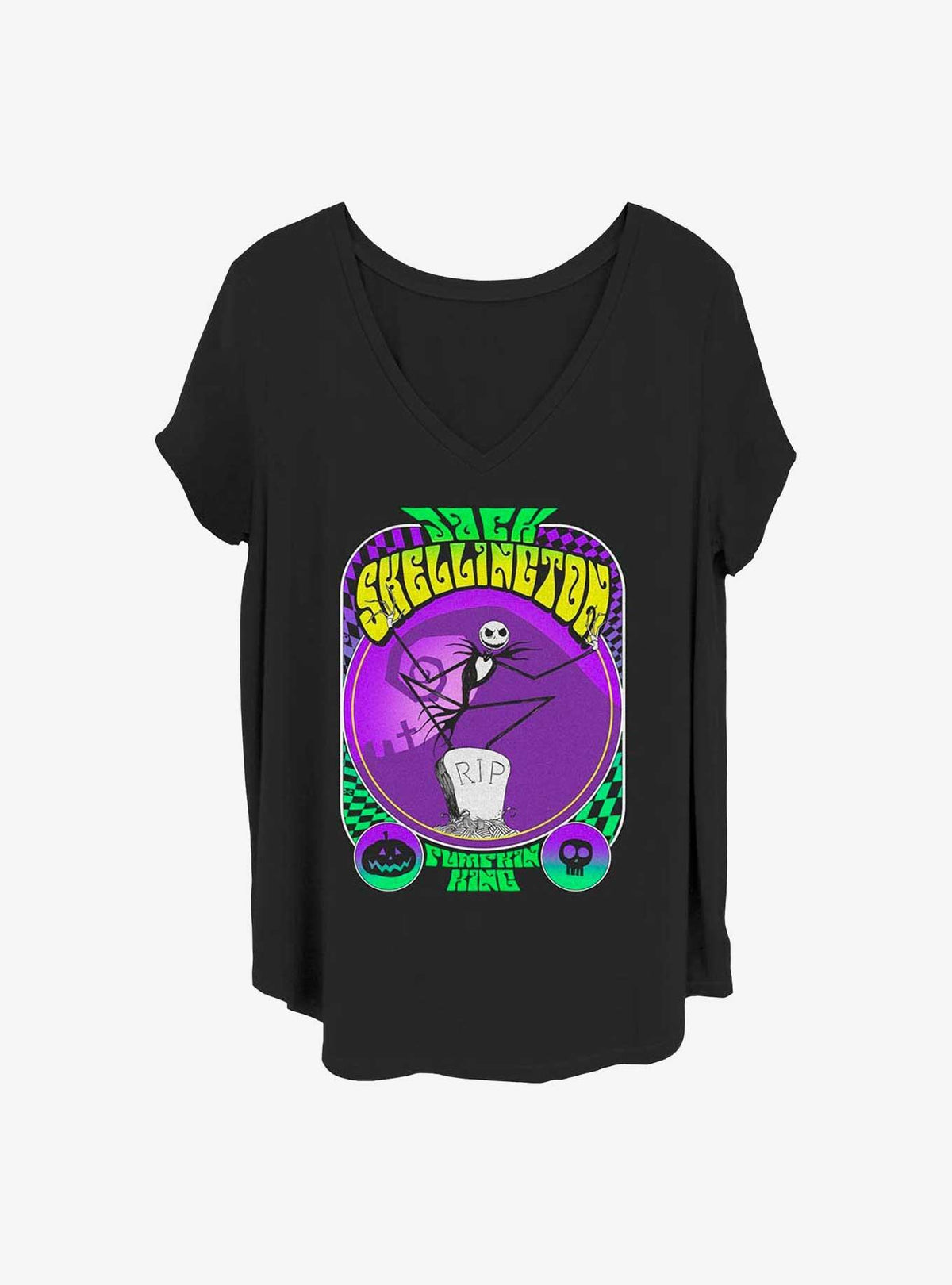spooky holiday Jack Skellington Girls T-Shirt Plus Size
