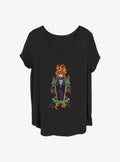 spooky holiday Long Live Pumpkin King Girls T-Shirt Plus Size