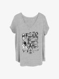 spooky holiday Sally Fearfully Ever After Girls T-Shirt Plus Size
