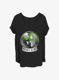 spooky holiday Jack And Sally Snow Globe Girls T-Shirt Plus Size