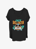 spooky holiday Tiki Jack Girls T-Shirt Plus Size