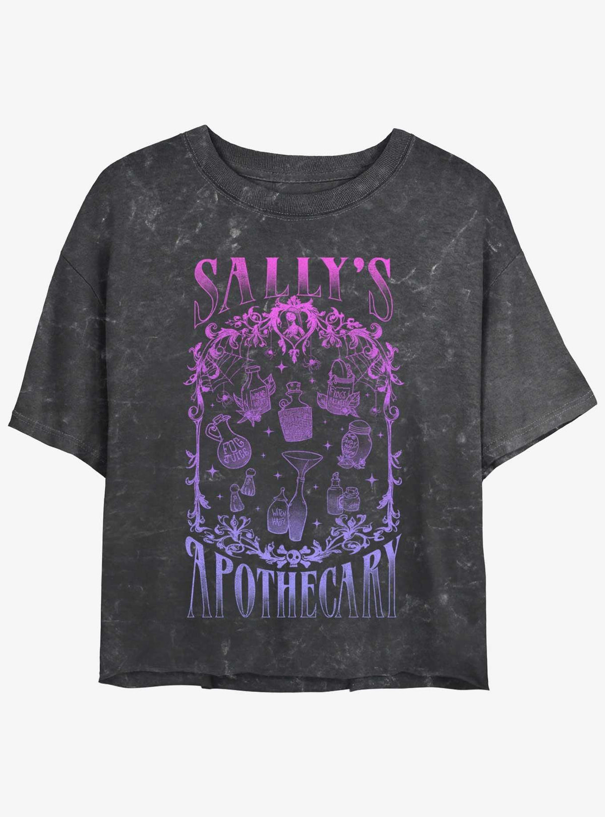 spooky holiday Sally's Apothecary Mineral Wash Girls Crop T-Shirt