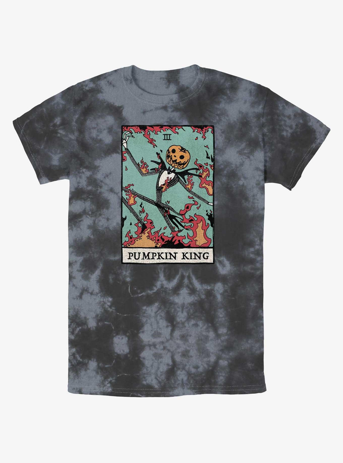 spooky holiday Jack Pumpkin King Card Tie-Dye T-Shirt