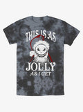 spooky holiday Jolly Santa Jack Tie-Dye T-Shirt