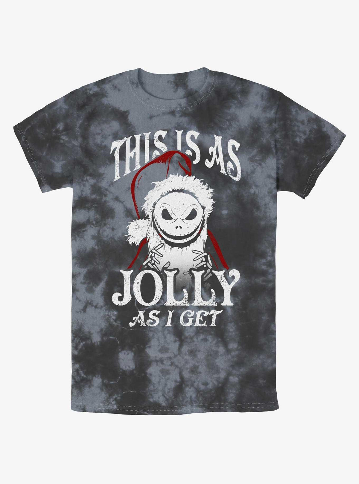 spooky holiday Jolly Santa Jack Tie-Dye T-Shirt
