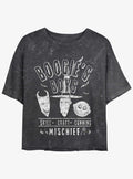 spooky holiday Boogie's Boys Mineral Wash Girls Crop T-Shirt