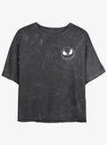 spooky holiday Jack Skellington Pocket Mineral Wash Girls Crop T-Shirt