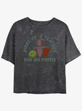 spooky holiday Now and Forever Lock Shock Barrel Mineral Wash Girls Crop T-Shirt