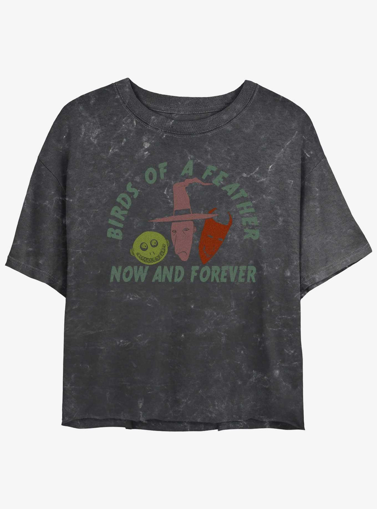 spooky holiday Now and Forever Lock Shock Barrel Mineral Wash Girls Crop T-Shirt