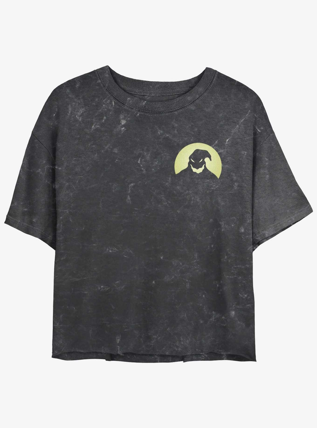 spooky holiday Oogie Boogie Pocket Mineral Wash Girls Crop T-Shirt