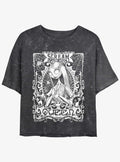 spooky holiday Sally Scream Queen Mineral Wash Girls Crop T-Shirt