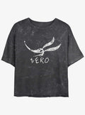 spooky holiday Zero Face Mineral Wash Girls Crop T-Shirt