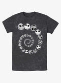 spooky holiday Jack Emotions Spiraling Mineral Wash T-Shirt
