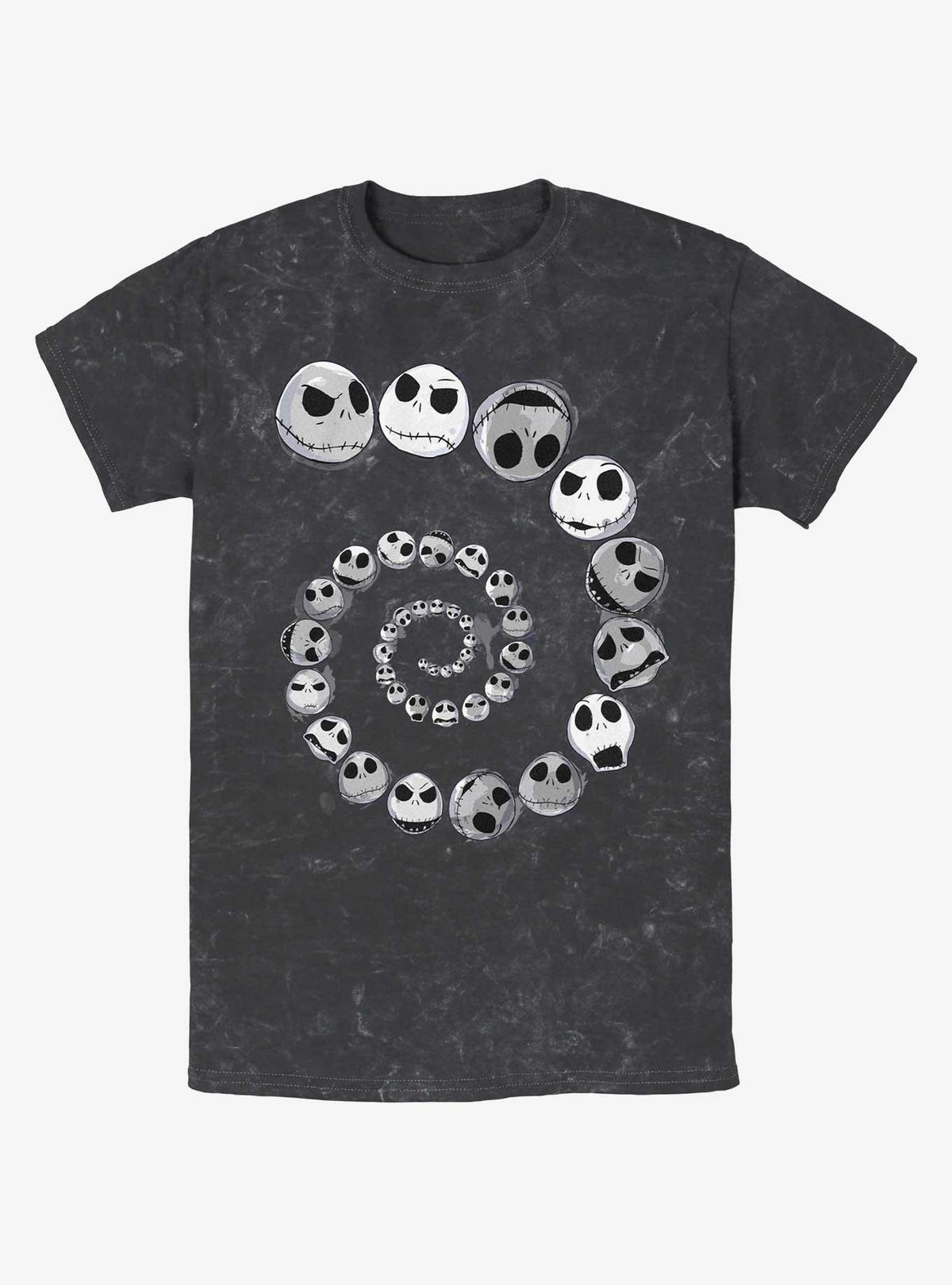 spooky holiday Jack Emotions Spiraling Mineral Wash T-Shirt