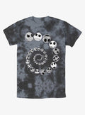 spooky holiday Jack Emotions Spiraling Tie-Dye T-Shirt