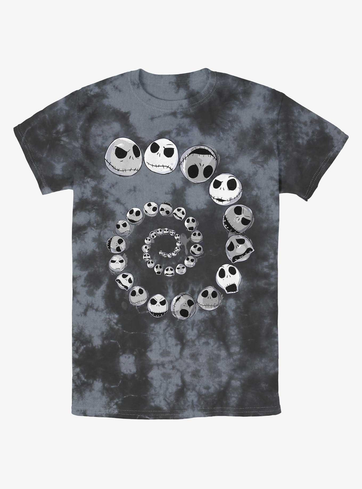 spooky holiday Jack Emotions Spiraling Tie-Dye T-Shirt