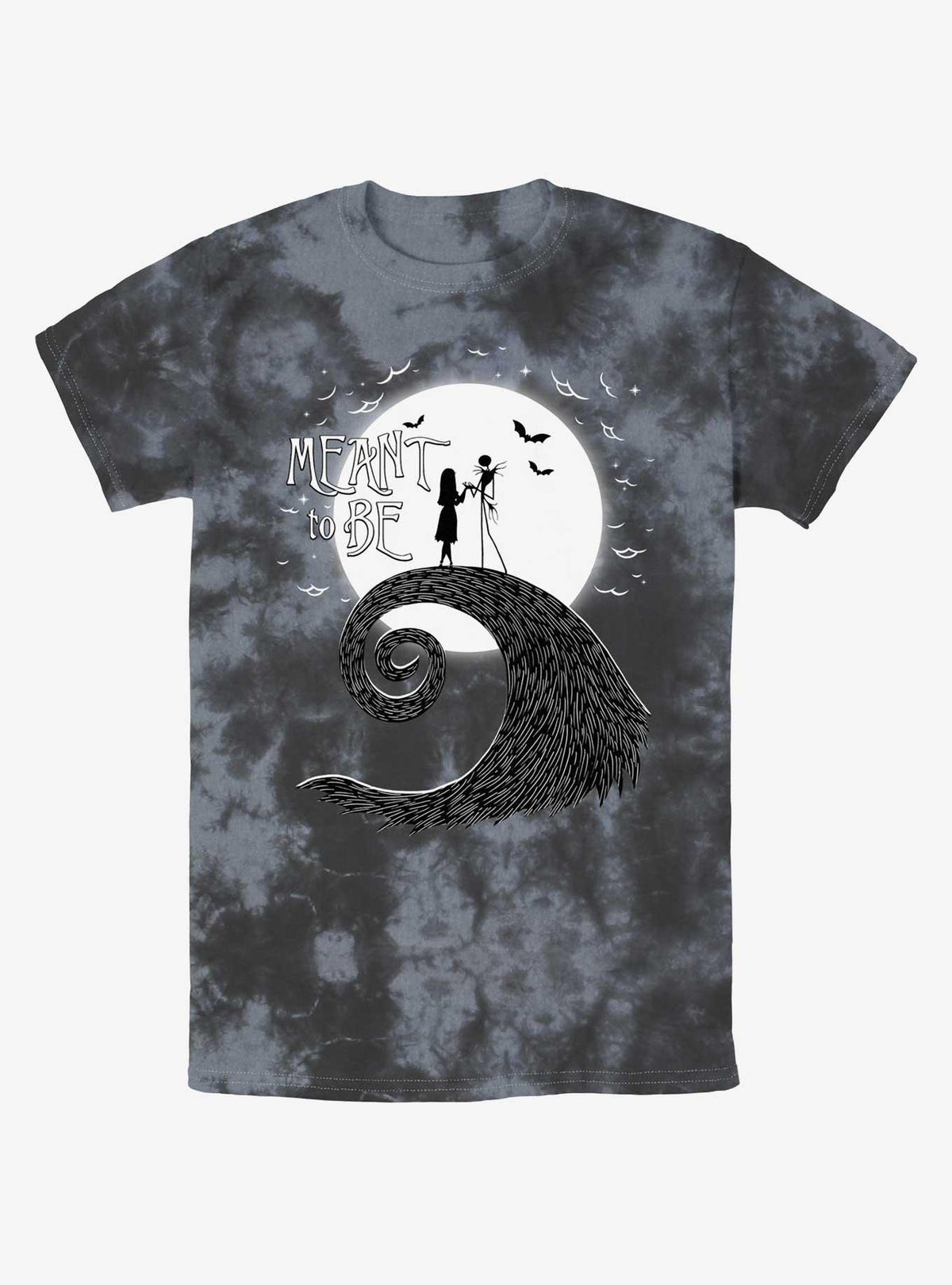 spooky holiday Jack and Sally Meant To Be Tie-Dye T-Shirt