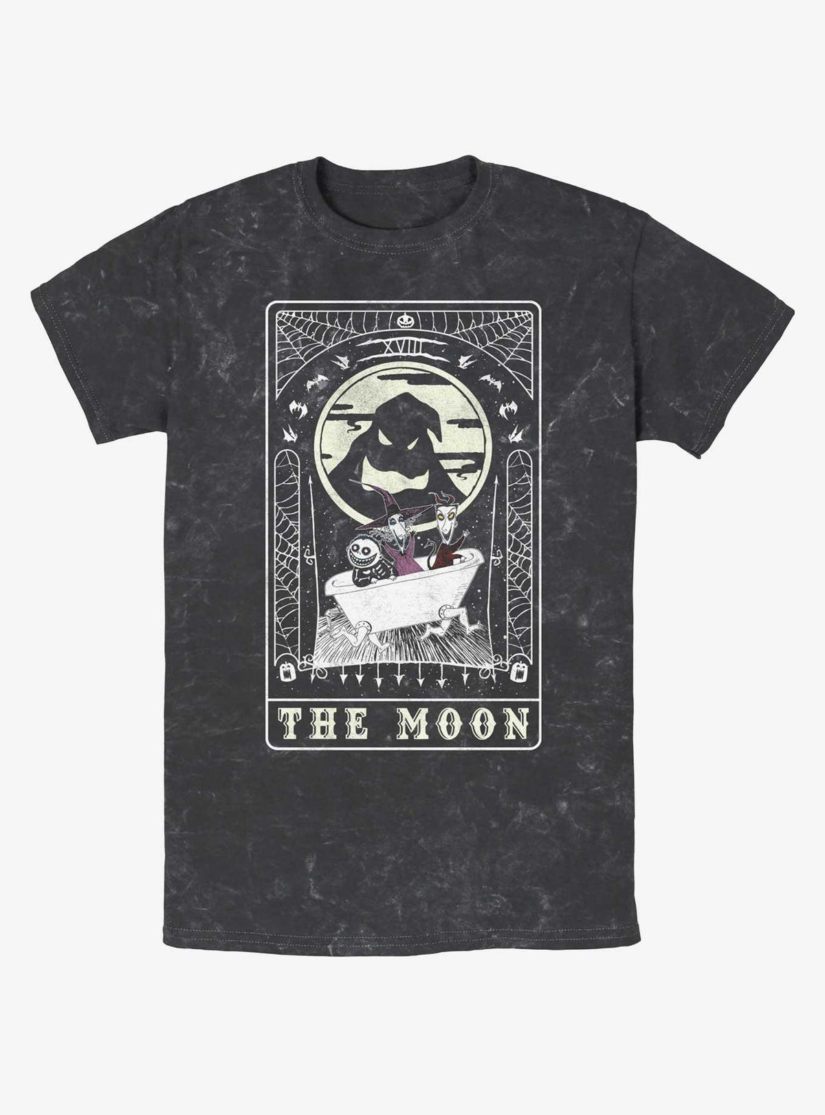 spooky holiday Oogie Boogie The Moon Tarot Card Mineral Wash T-Shirt