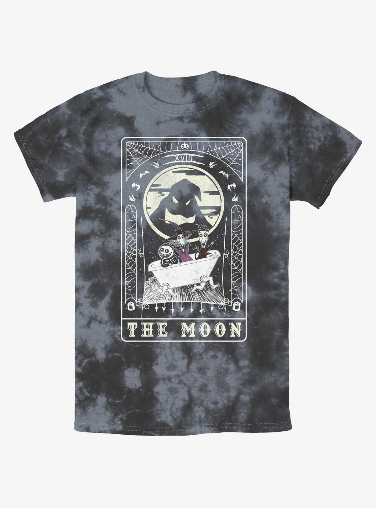 spooky holiday Oogie Boogie The Moon Tarot Card Tie-Dye T-Shirt