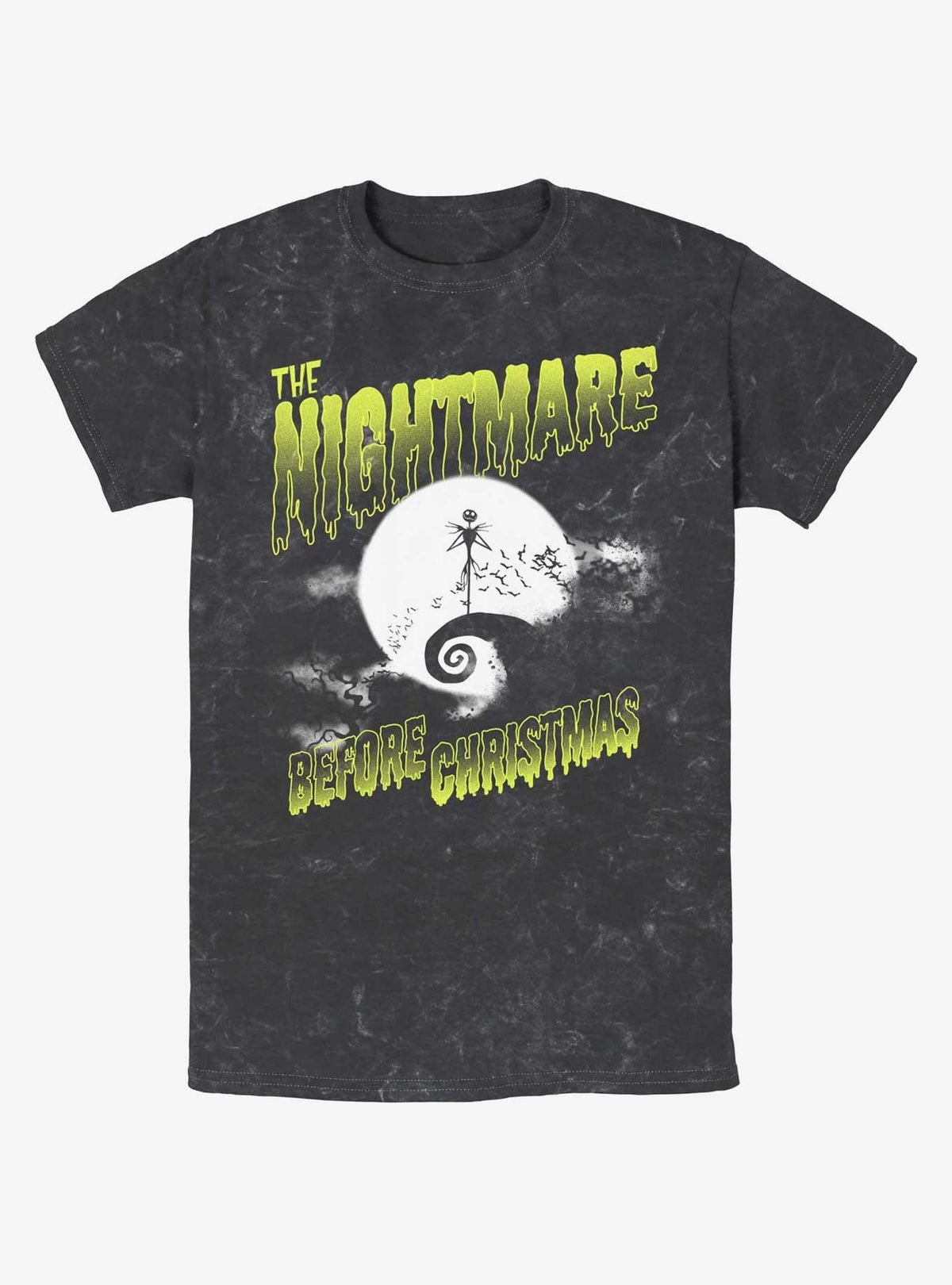 spooky holiday Moonlit Jack Skellington Mineral Wash T-Shirt