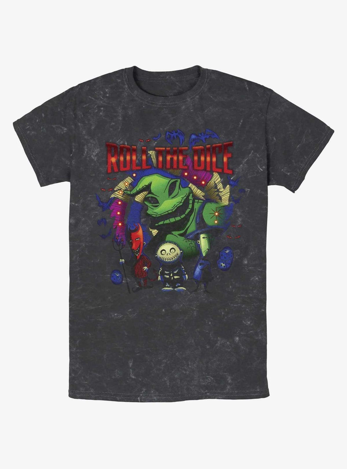 spooky holiday Oogie Dice Mineral Wash T-Shirt
