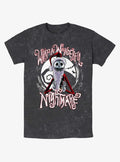 spooky holiday Santa Jack Wonderful Nightmare Mineral Wash T-Shirt