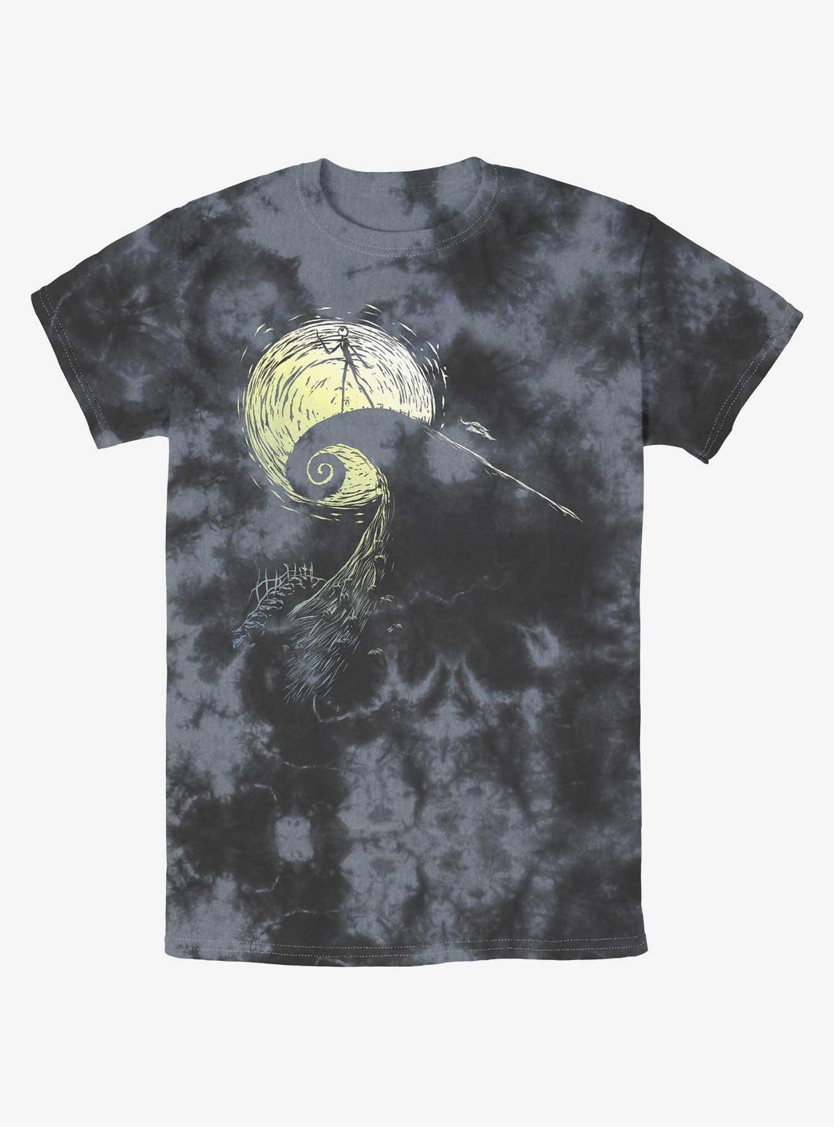 spooky holiday Jack On Spiral Hill Tie-Dye T-Shirt 2
