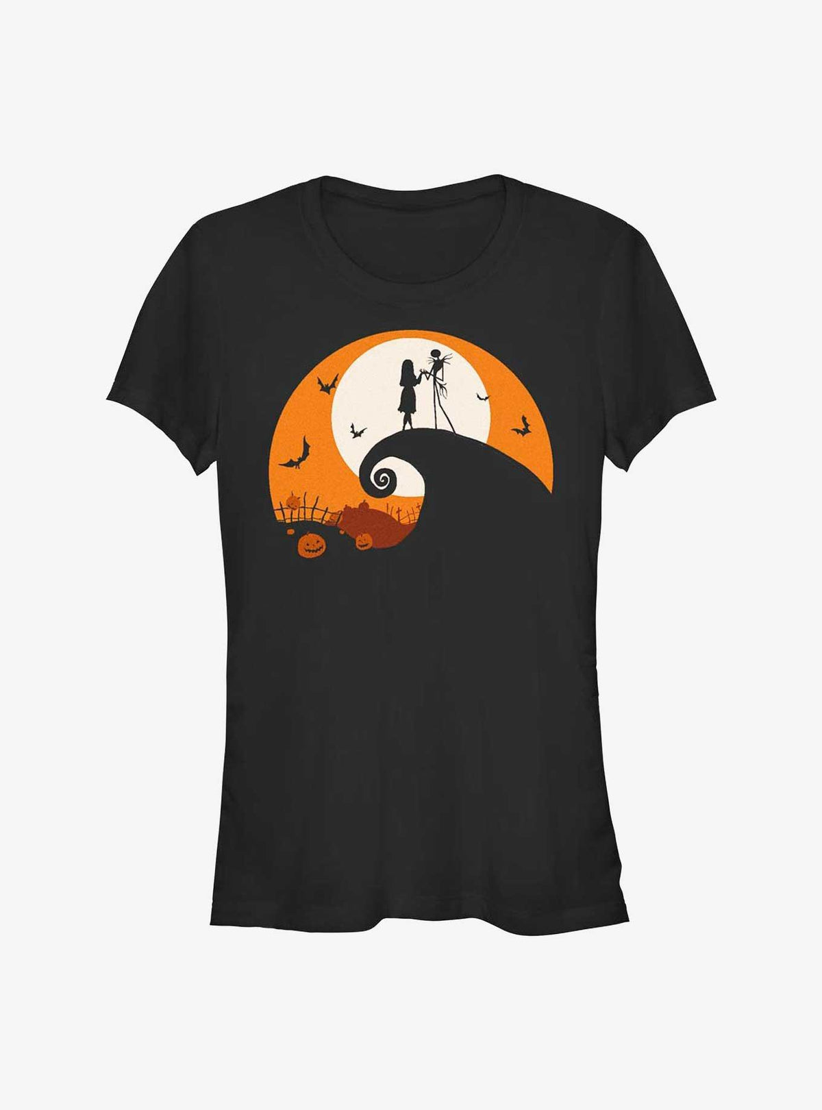spooky holiday Jack And Sally Haunt Hill Girls T-Shirt