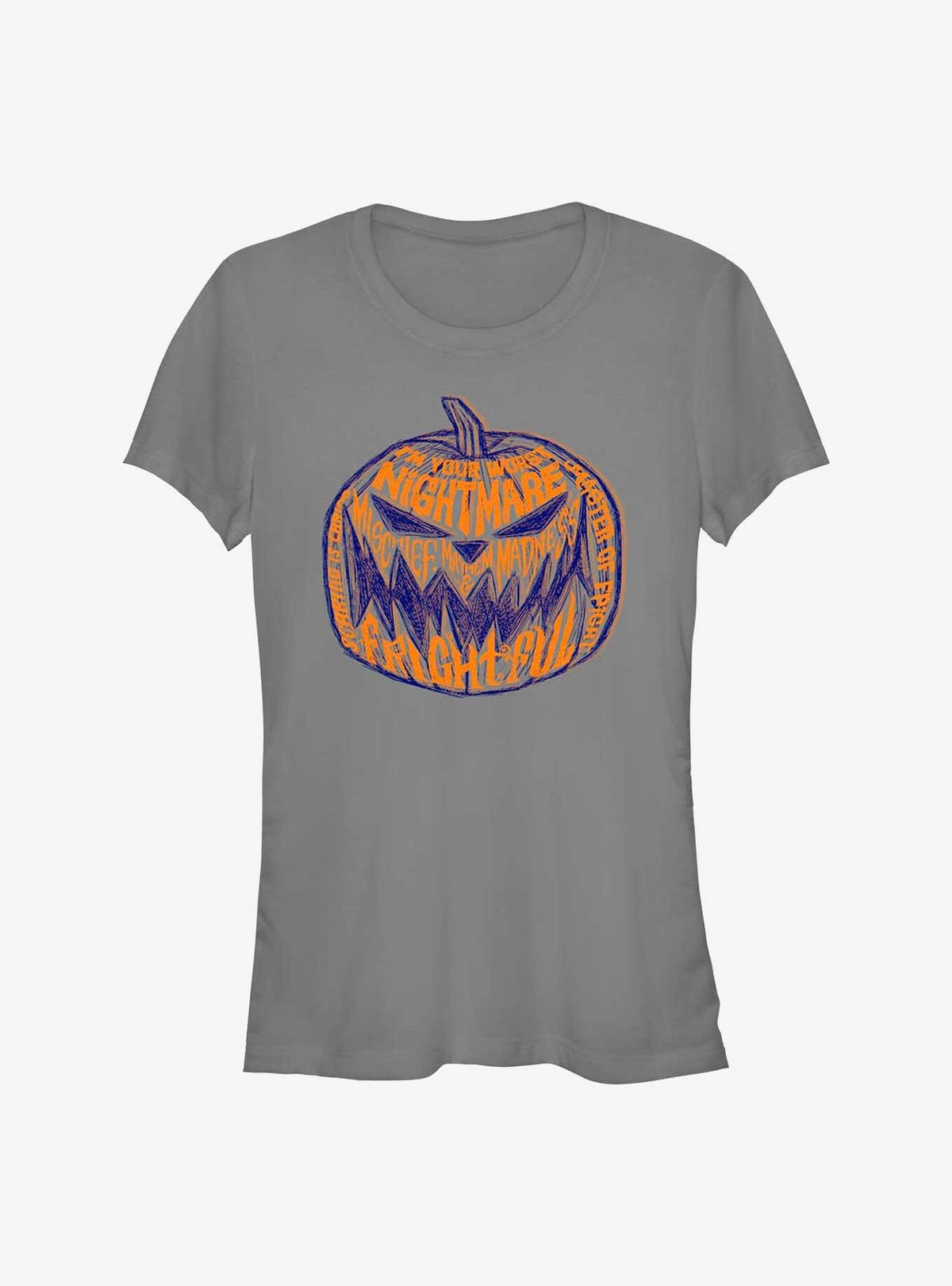 spooky holiday Pumpkin Lettering Girls T-Shirt