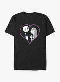 spooky holiday Jack Sally Heart cute blue alien T-Shirt