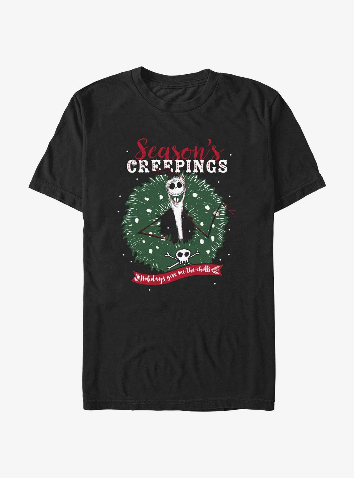 spooky holiday Jack Season's Creepings Wreath T-Shirt