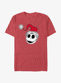 spooky holiday Santa Hat Jack T-Shirt