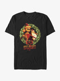 spooky holiday Santa Jack Wreath T-Shirt