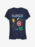 Avengers Christmas List Girls T-Shirt
