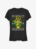 Loki Mischief Season Ugly Christmas Girls T-Shirt