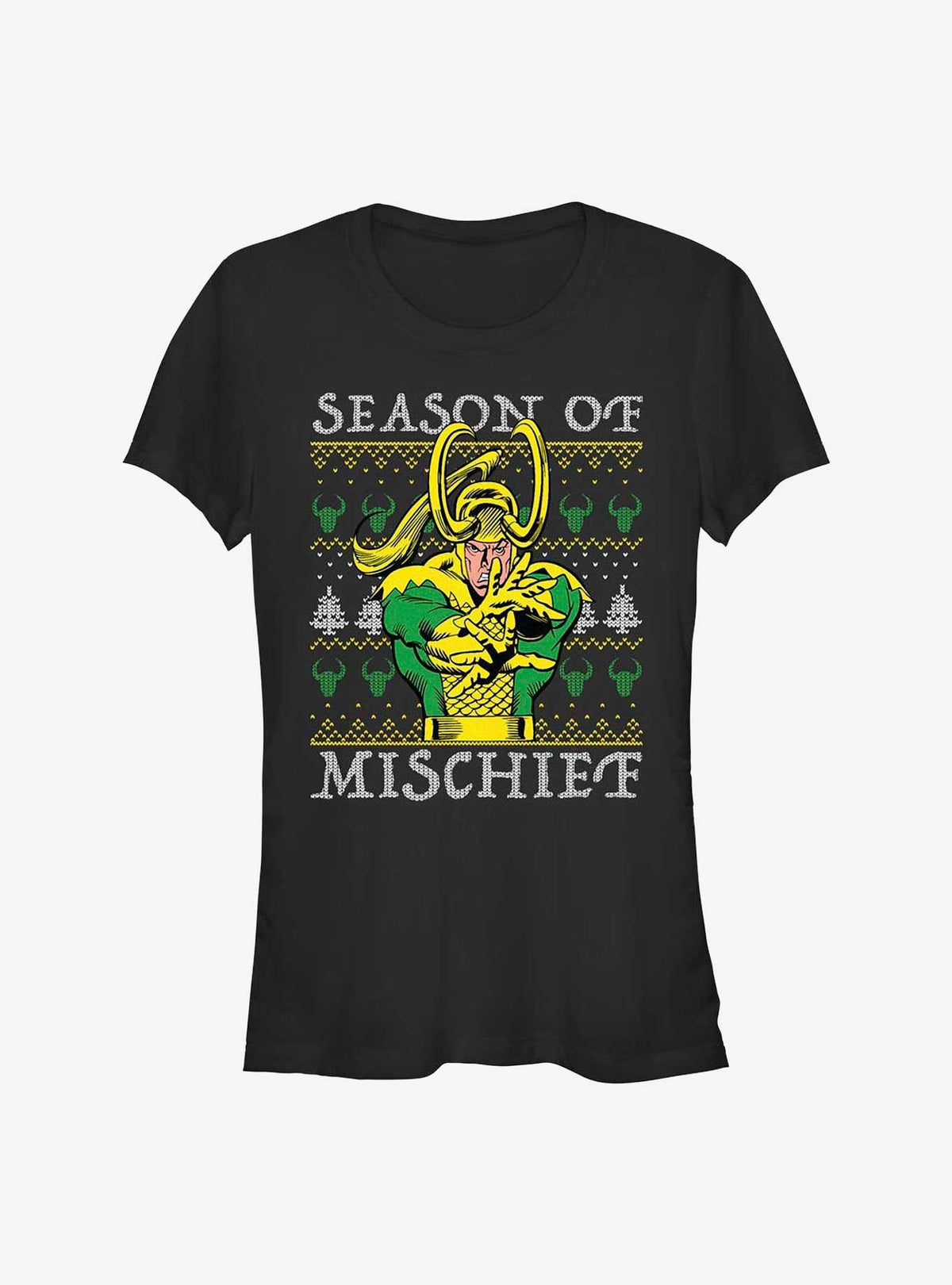 Loki Mischief Season Ugly Christmas Girls T-Shirt