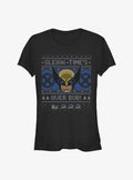 X-Men Wolverine Ugly Christmas Girls T-Shirt