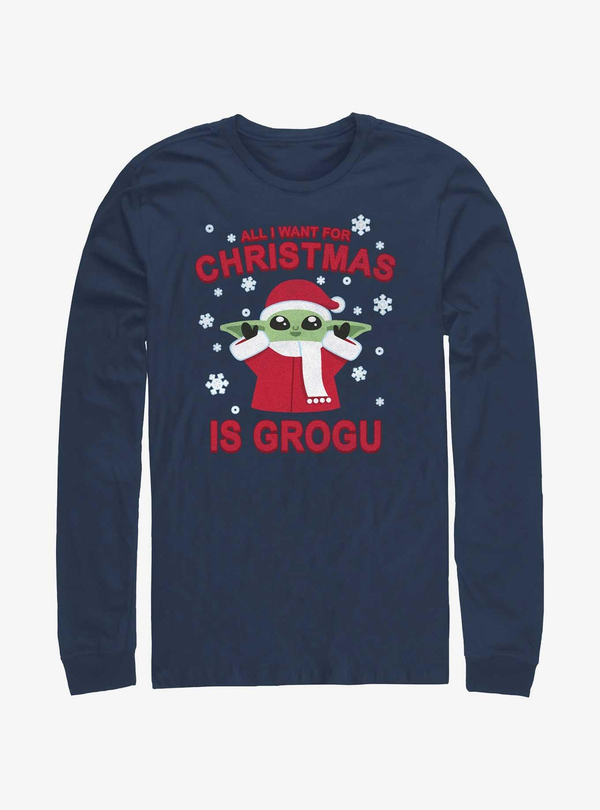 space adventure The Mandalorian Grogu For Christmas Long-Sleeve T-Shirt