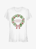 space adventure Christmas Wreath Icon Fill Girls T-Shirt