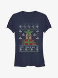 space adventure Yoda Ugly Christmas Girls T-Shirt