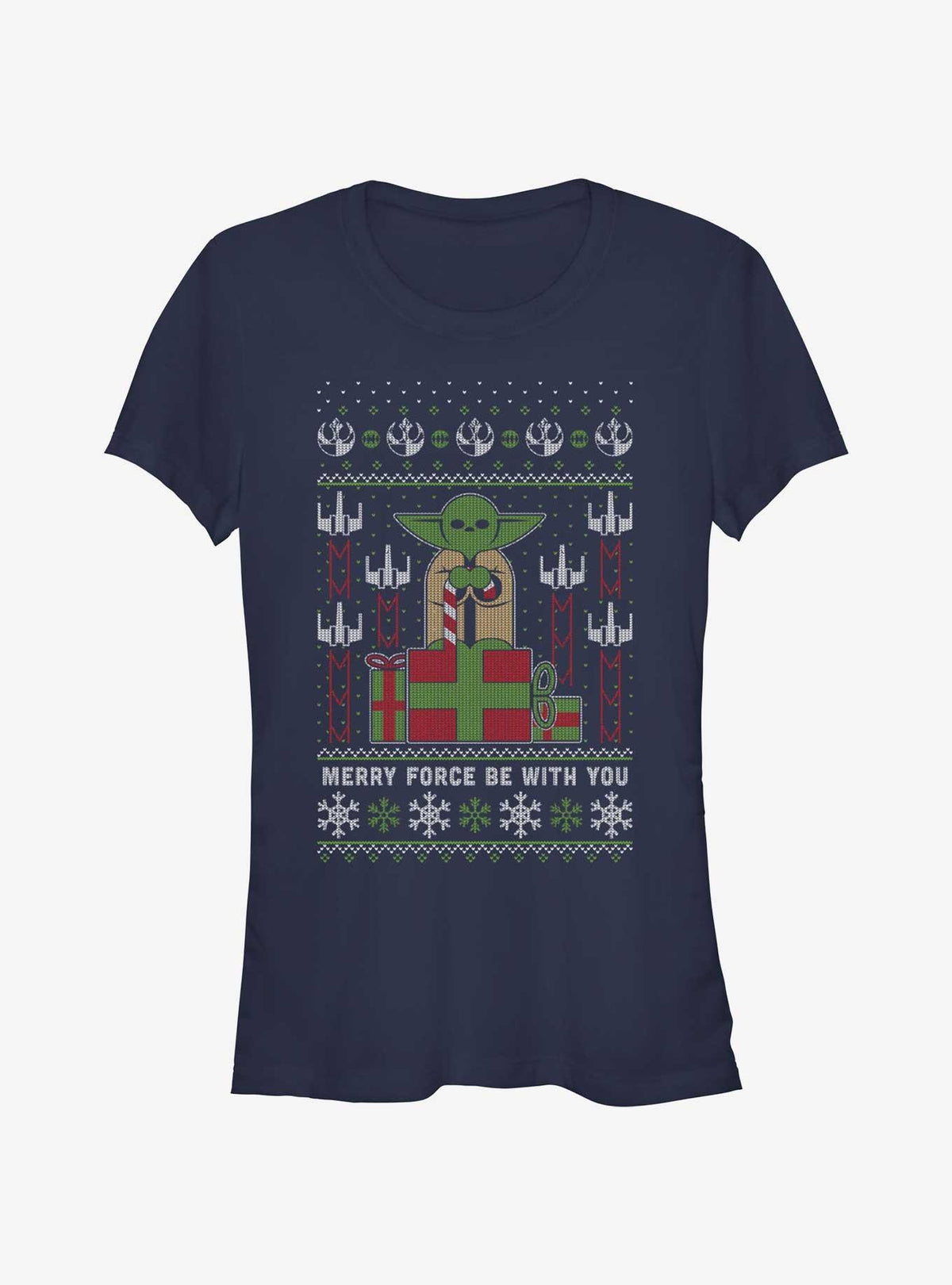 space adventure Yoda Ugly Christmas Girls T-Shirt
