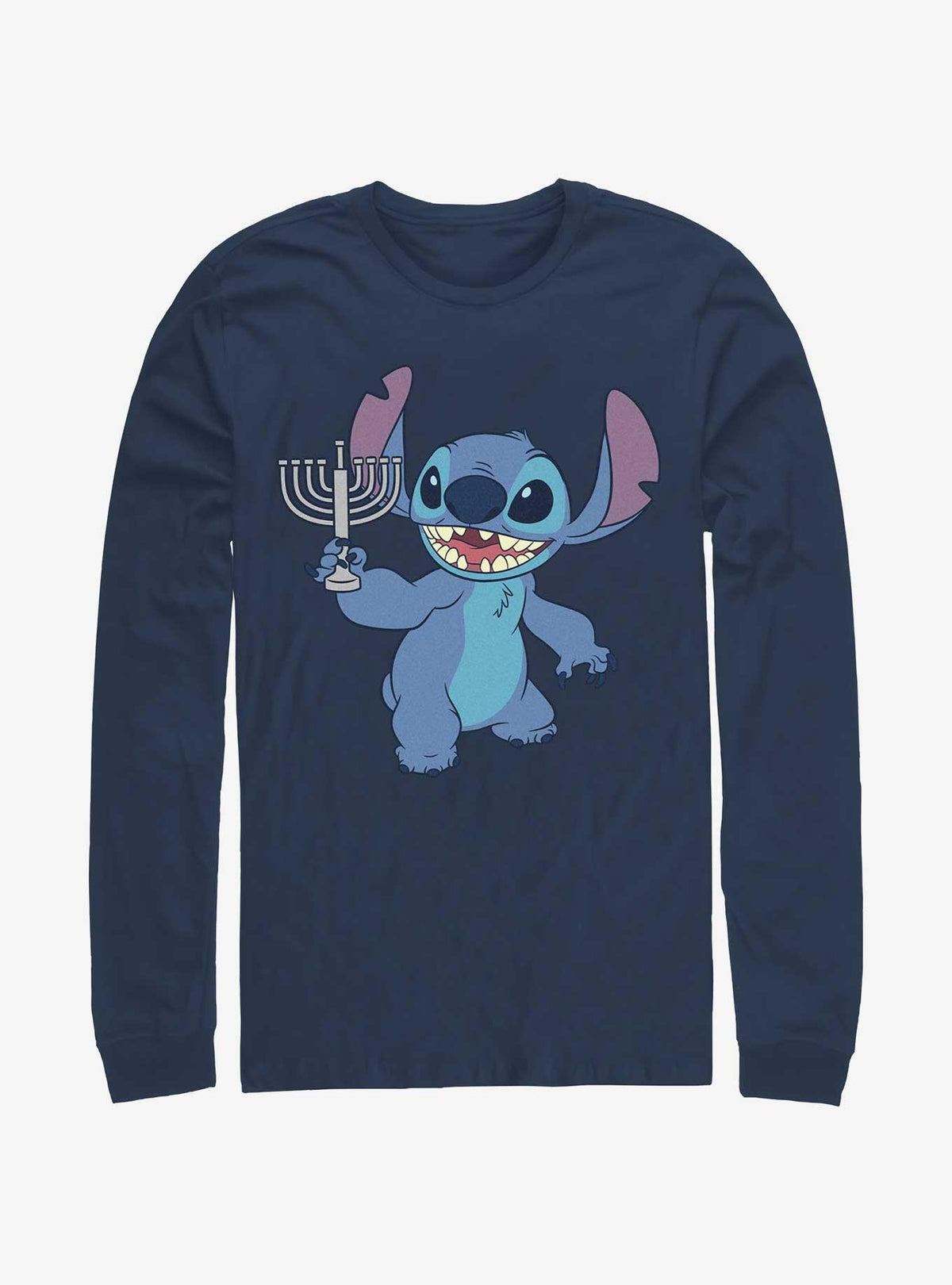island alien duo Hanukkah Menorah Long-Sleeve T-Shirt
