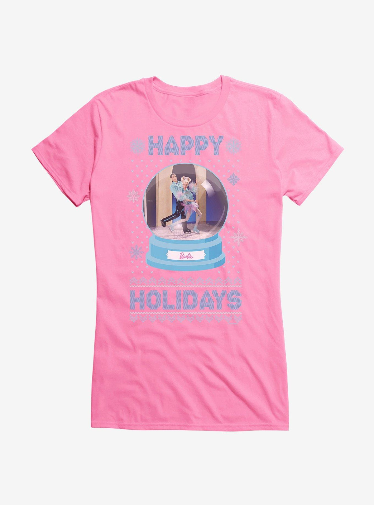 fashion doll Snowglobe Holidays Ugly Christmas Pattern Girls T-Shirt
