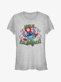island alien duo Mele Kalikimaka Merry Christmas in Hawaiian Girls T-Shirt 2
