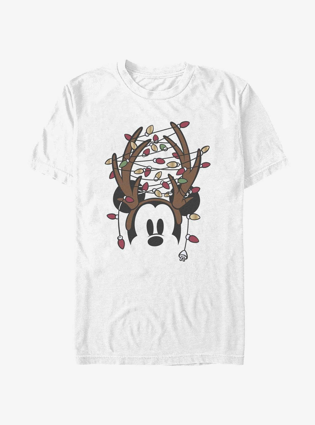 Mickey Mouse Christmas Light Antlers T-Shirt