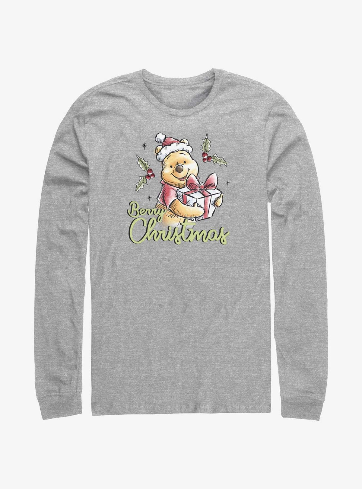 Winnie The Pooh Berry Christmas Long-Sleeve T-Shirt