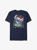 island alien duo Santa cute blue alien Christmas Lights Extra Soft T-Shirt